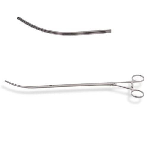 CLAMP, ATRAUMATIC SLIDER-SHAFT 37CM, 115MM/100MM, 1X2 DEBAKEY-SERRATIONS VALVE GATE, REUSABLE