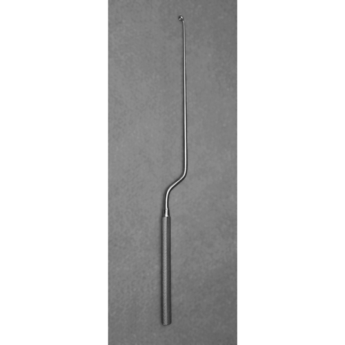 Codman Hardy Bayonet Curette, Angled Left, 90° Degree, Tip Size 3mm and 5mm, Rigid, 24cm
