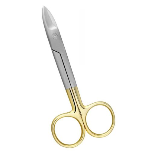 Dental Beebee Crown Scissors, Wire Cutting Scissors with Saw Edge, Straight, 12cm