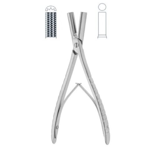 Obwegeser Bone contouring forceps, Concave/Convex, Blade 12mmx30mm, Total Length 17.5cm