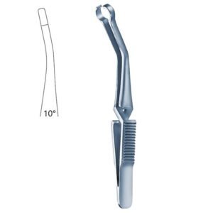 Shunt Bulldog Clamps, French. Ø 12 Diameter, Angled 10° Degree, Titanium, 7cm