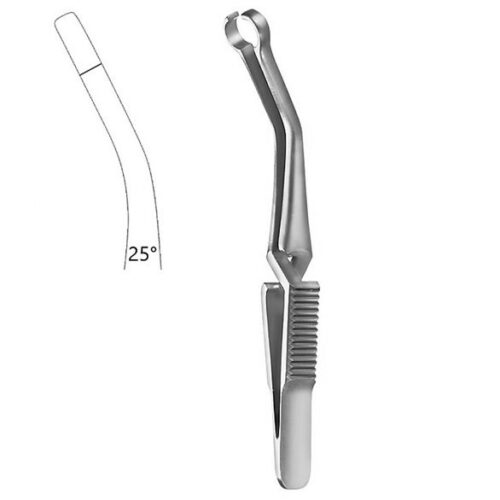 Shunt Bulldog Clamps, French. Ø 12 Diameter, Angled 25° Degree, Stainless Steel, 7cm