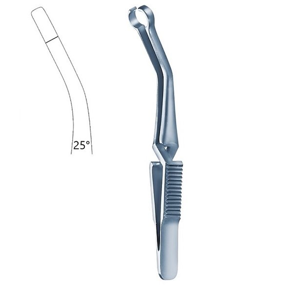 Shunt-Bulldog-Clamps-French.-O-12-Diameter-Angled-25-Degree-Titanium-7cm