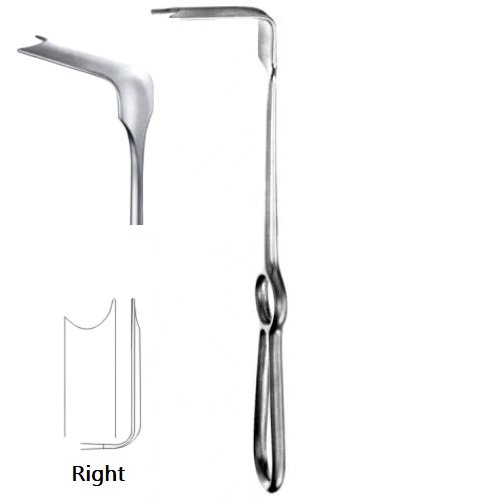 Steinhäuser Zygomatic Soft Tissue Retractor, Right, Blade Size 20x50mm, Total Length 23.5cm