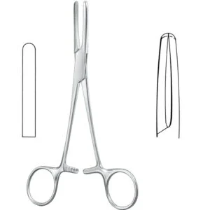Tube clamp, smooth Jaw, 16.5cm
